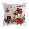 thumbnail image 3 of Juego de 4 fundas de almohada navideñas de 45 x 45 cm, fundas de almohada decorativas navideñas para autocar, 3 of 5
