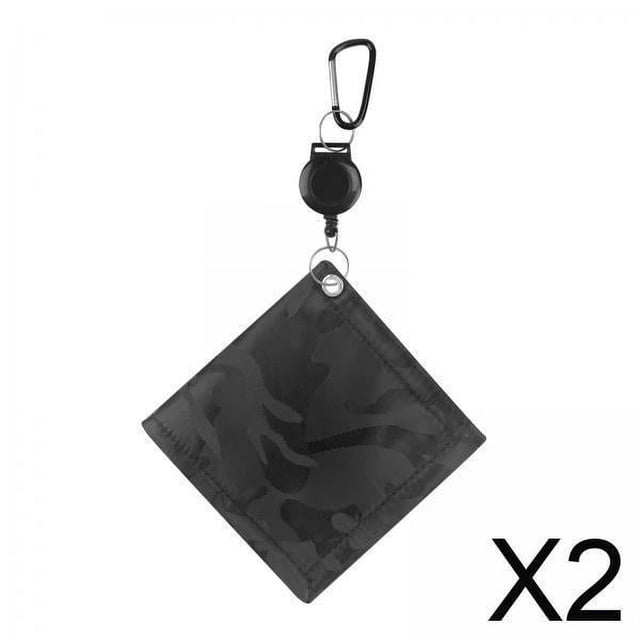 2 Toallas De Limpieza Para Pelotas De Golf, Limpiador De Cabezas De Palos Para Adultos, Para Golfistas De Deportes Al Aire Libre, Color Negro
