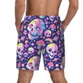 thumbnail image 2 of Lsque Mens Swim Trunks Skull colorful mushroom Pattern - Bathing Suit Compression Liner - Beach Swim Shorts Swimwear - (S-3XL) - Stretch Quick Dry -X-Large, 2 of 9