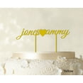 thumbnail image 1 of Custom Name Glitter Cake Topper Personalized Wedding Cake Toppers Color Option Available 5-7 Inches Wide, 1 of 1