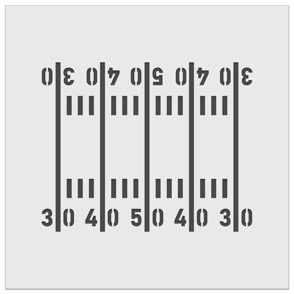 Football Field Yardlines DIY Cookie Wall Craft Stencil - 5.5 Inch