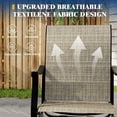 thumbnail image 4 of TROPOW Swivel Bar Stools Set with High Back and Armrest, Bar Height Swivel Bar Stools Set of 2, Textilene Breathable Patio Bar Chairs for Garden Lawn Backyard, 4 of 7