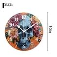 thumbnail image 2 of 10 Inch Wall Clock Battery Operated Silent Clock Decorative for Office, Kitchen, Outdoor, Living RoomBeautiful Peony Butterfly Black Skull Creative, 2 of 4