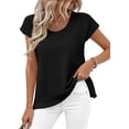 thumbnail image 7 of BTFBM Sweater Vest Women Spring Summer Cap Sleeve Crew Neck Casual Loose Business Tops Western Vacation Outfits, 7 of 7
