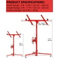 thumbnail image 7 of Yeshouse Drywall Lift, 11 FT Sheetrock Lift Drywall Lift, 150 LBS Capacity Drywall Lift Panel Hoist with 360° Adjustable Telescopic Arm & 3 Lockable Wheels, 7 of 7