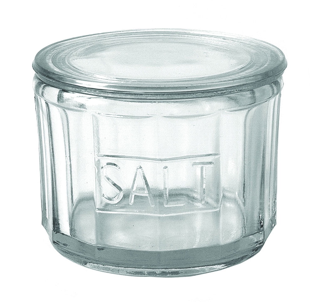 Pressed Glass Salt Cellar With Lid