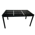thumbnail image 6 of O'force Rectangle Tempered Glass Dining Table with Nine Block Box Pattern Black, 6 of 9