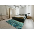 thumbnail image 4 of Ahgly Company Indoor Square Patterned Dark Blue Grey Blue Area Rugs, 8' Square, 4 of 6