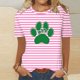 thumbnail image 2 of Camisetas Casuales de Mujer Nueva Moda Impresa Cuello Tripulado Manga Corta, Top Ligero para Diario Y Fiesta, 2 of 4