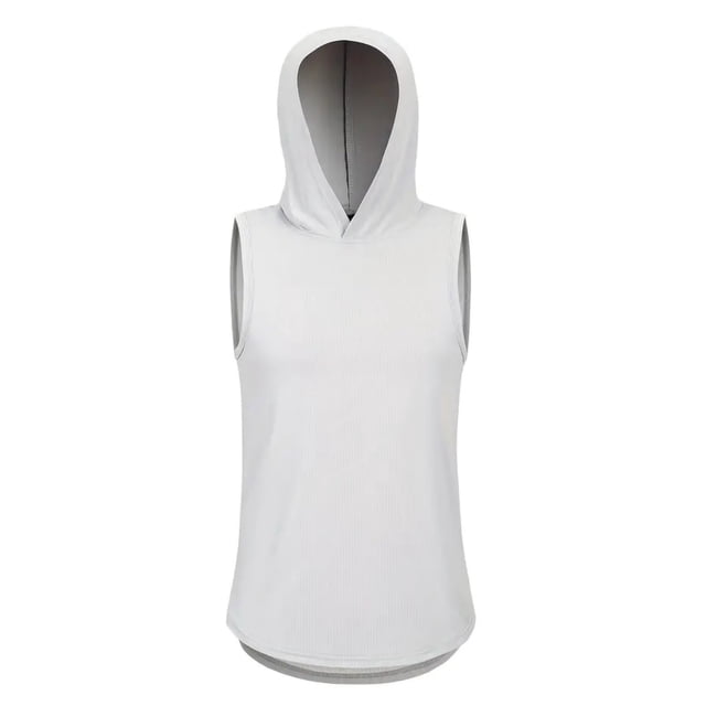 Posijego Tank Tops for Men Sleeveless Hooded T-Shirts Workout Running Athletic Tanks Solid Color