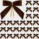 thumbnail image 4 of Paquete de 24 pequeños lazos navideños de terciopelo para envolver regalos de coronas de árbol | Lazos preatados de 8,9 x 8,9 cm con alambre de metal | Manualidades navideñas, decoración para, 4 of 7
