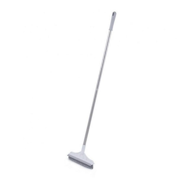 Grout Brush Scrape 2 in 1 Floor Scrub Brush with Long Handle VShape Stiff Cleaning Brush