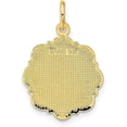 thumbnail image 3 of Solid 14k Yellow Gold Bride and Groom Textured Back Charm - 23mm, 3 of 6