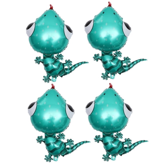 4 Pcs Ornaments Kids Inflatable Foil Balloons Birthday Party Balloon Decoration Gecko Balloons Garden Party Balloons