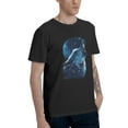 thumbnail image 2 of Wolf Howling T-Shirt for Men Cotton 100% Summer Tops Women Fashion Casual Short Sleeves Round Collar Short-Sleeve Couple Top Tees, 2 of 6