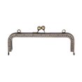 thumbnail image 1 of MasteelfCA Cadre de Sac à Main Carré Rétro en Fer 18cm Perles Décoratives Embossées pour Fleurs Baiser Serrure pour Fabrication de Sacs Bricolage Fait Main, 1 of 5