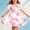 Pink, variant on Amidoa Girl Dresses Twirl A-Line Skater Short Sleeve Dress Summer Casual Sundress for Kids Pink Size 7