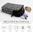 thumbnail image 5 of SEANATIVE Portable Sunglasses Case Neoprene Eyeglasses Pouch with Zipper, Dual Compartment Glasee Pouch Lightweight Protective Eyewear Case Multifunctional Glasses Bag, Zebra Print Black, 5 of 7