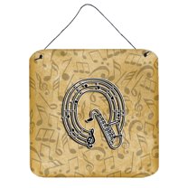 Letter Q Musical Instrument Alphabet Wall or Door Hanging Prints