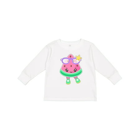 

Inktastic Cute Watermelon with Sunglasses Gift Toddler Boy or Toddler Girl Long Sleeve T-Shirt
