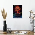 thumbnail image 2 of Elephant Stock Ornate Buddha Statue Wall Art - Vertical Canvas Wall Art - Living Room Wall Decor - Religion And Spirituality Canvas - Black And Teal Decor - 8" x 12", 2 of 8