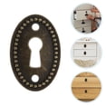 thumbnail image 4 of GOOHOCHY 10 piezas de tapas de cerradura decorativas ovaladas de aleación vintage para gabinetes, muebles, joyeros, cajones de tocador, decoración para el hogar, la oficina y el hotel., 4 of 7