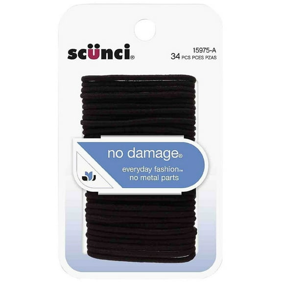 Scunci: Black Hair Bands, 28 ct