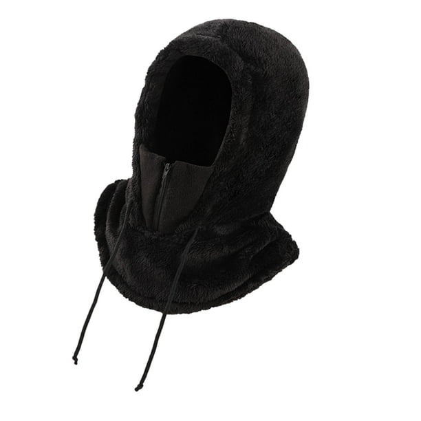 Máscara de esquí de invierno para hombres y mujeres, gorro de esquí con capucha, pasamontañas térmico de invierno para Negro