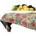 thumbnail image 5 of Botanical Tablecloth Rose Floral Patterns Table Cloth for Rectangle Polyester Fabric Table Cover Kitchen Dinning Decorations Washable, 60""x120"", 5 of 6