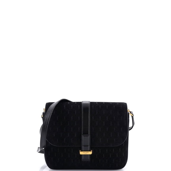 Pre-Owned Top Flap Satchel Monogram All Over Suede Small By Rebag