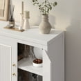 thumbnail image 6 of LAFGUR Buffet Sideboard Cabinet,Wood Kitchen Storage Cabinet with Adjustable Shelves,Modern Farmhouse Coffee Bar Cabinet for Kitchen, Dining Room, White, 6 of 9