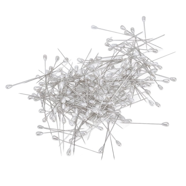 Alfileres de cabeza de perla de imitación en forma de lágrima, 200 piezas de ramillete de cabeza de perla en forma de lágrima, alfileres de ramo de boda, los mejores de su clase