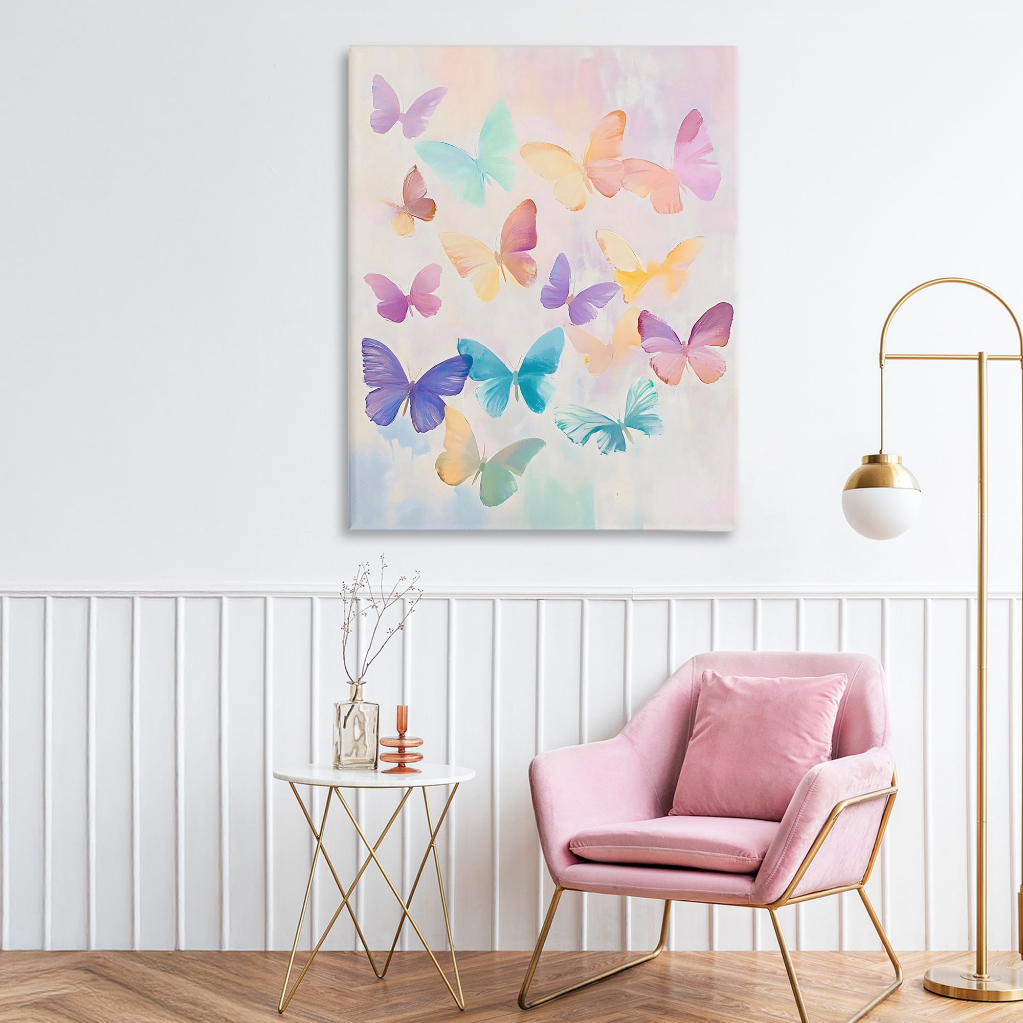 Stupell Industries Pastel Butterfly Dreams Canvas Wall Art, design by The Prints Vibe