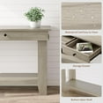 thumbnail image 6 of 54" Long Console Table with Drawers,2 Tie Wooden Rectangular Entryway Table,Accent Sofa Table Behind Couch with Open Storage Shelf for Living Room,Entryway,Gray, 6 of 6