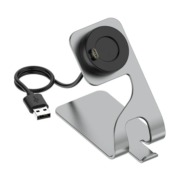 maskred Charger Aluminum Alloy Rotating Smartwatch Charging Dock Bracket Station Office Travel Electronics Charge Adapter Gray 1Set