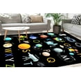thumbnail image 2 of Floor Rug, Educational Alphabet Rug, Black Rugs, Educational Rugs, Pattern Rugs, Kids Rug, Kids Alphabet Rugs, Cute Rug, Kids Room Decor, 3.9'x5.9' - 120x180 cm, 2 of 8