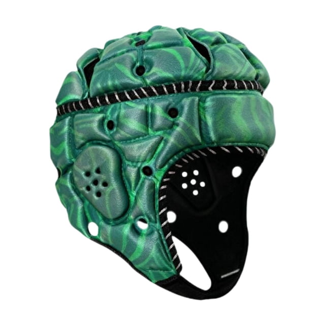 Casco de rugby, casco de fútbol, gorra ajustable para scrum, gorra deportiva, protector de cabeza de rugby para entrenamiento de partidos, , Verde