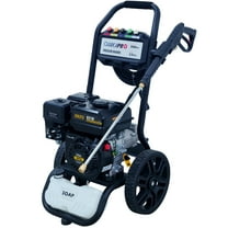 3500PSI Gas Pressure Washer, 2.5GPM Gas Powered Power Washer with 212CC RATO Engine, 5PCS Adjustable Nozzles, Onboard Soap Tank, Spray Gun and Wand, Black