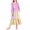 Yellow, variant on UQJfacai Girls Ruffle Maxi Dress Tie Dye Long Sleeve Crewneck Casual Flowy Tiered Dress with Pockets Party Holiday Outfits 4-15 Years