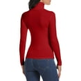 thumbnail image 3 of ANYFIT WEAR Long Sleeve Mock Turtleneck Shirt Stretch Slim Fitted Layer Basic Tee Tops, 3 of 6