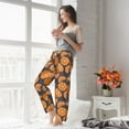 thumbnail image 4 of Uemuo Various Oranges Pattern Women's Wide Leg Palazzo Lounge Pants with Pockets Light Weight Loose Comfy Casual Pajama Pants-Small, 4 of 9