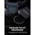 thumbnail image 5 of Bandmax 8MM Stainless Steel Cuban Chain Bracelets for Men Women Black Miami Curb Link Hand Chain Gift with Card To Grandson Graduation Birthday Father's Day, 5 of 8
