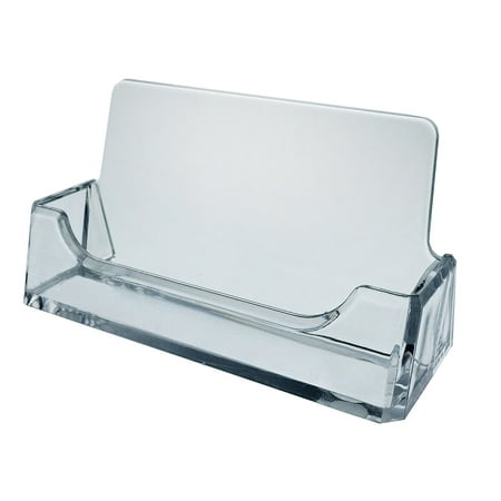 Plastic Business Card Holder - Lot of 50 Business Card Holders- Clear Plastic, Marketing Holders 50-Pack Business Card Holders- Clear Plastic By Marketing Holders Ship from US