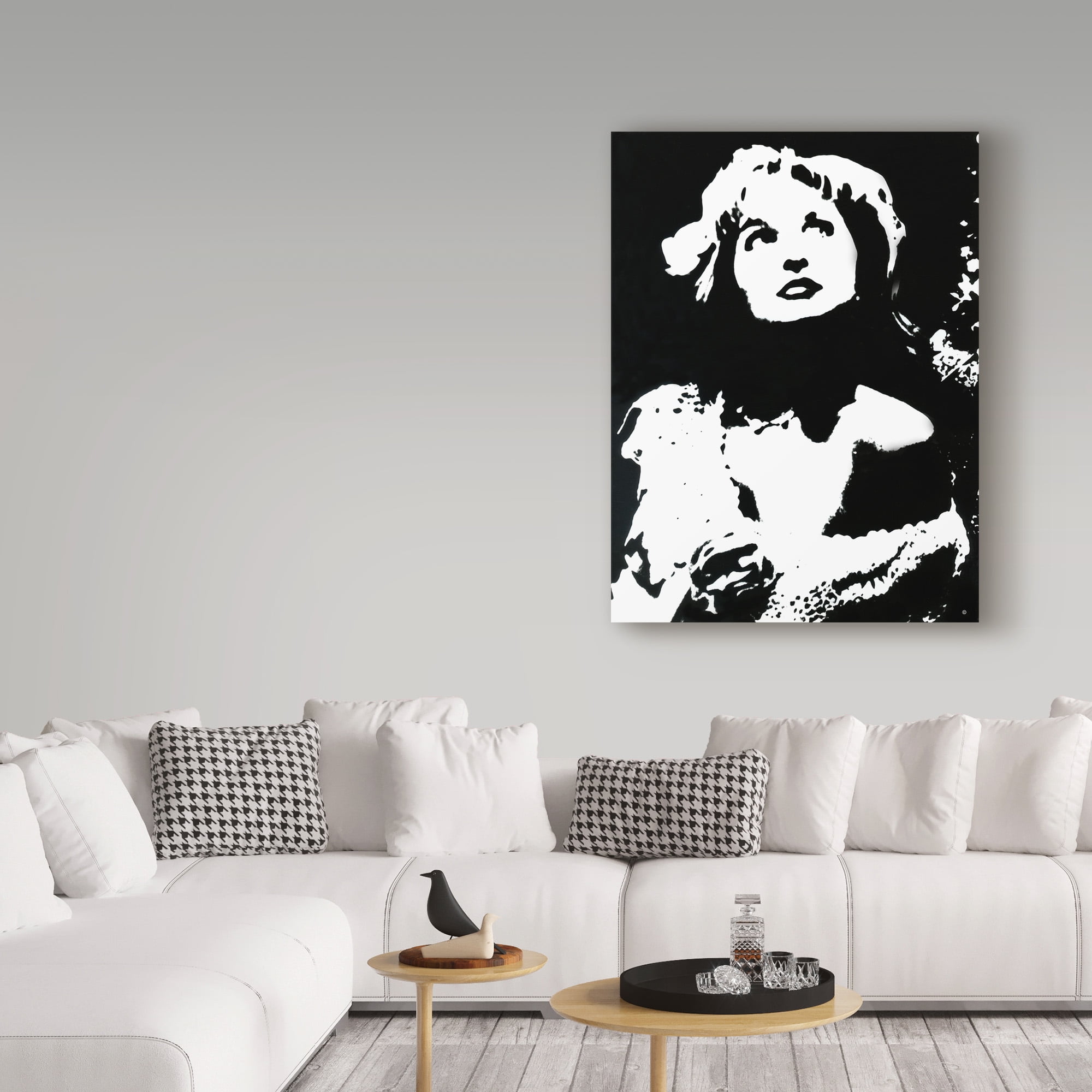 Trademark Fine Art 'Black And White Portrait' Canvas Art by Audrey