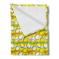 thumbnail image 2 of Lemon Soft Flannel Fleece Blanket, Dotted Fresh Citrus Fruits Pattern with Horizontal Stripes with Summer Season Colors, Cozy Plush for Indoor and Outdoor Use, 70" x 90", Multicolor, by Ambesonne, 2 of 5