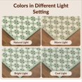 thumbnail image 7 of Design&I 9'x12' Washable Area Rug Snag-Free Sage Cream Symmetrical Border Network Balanced Framework Bathroom for Dining Room, Basement, Large Office, 7 of 7