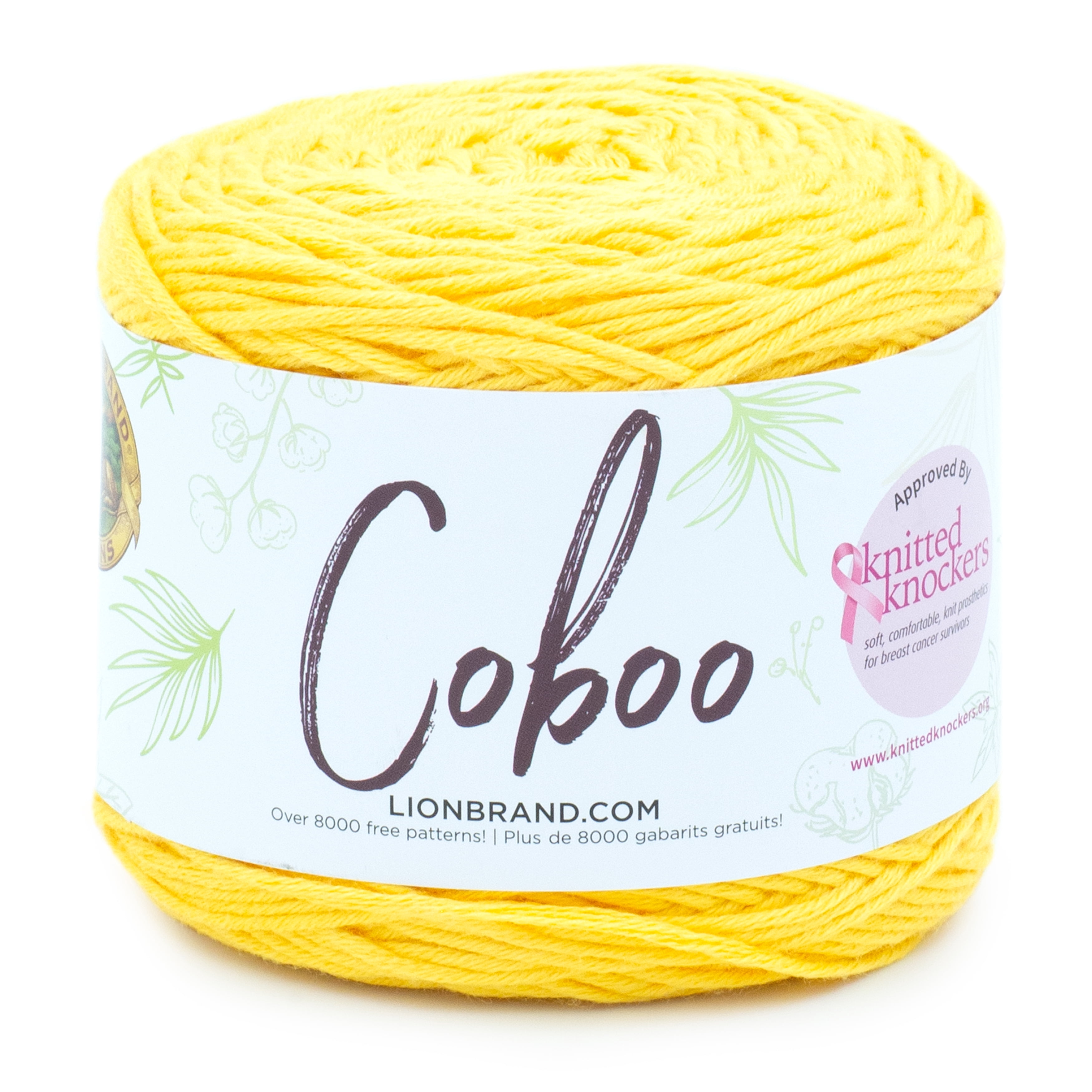 Fil Lion Brand Truboo, Jaune, Fil #3 Léger/DK, 100g/ 220m, 1-CT