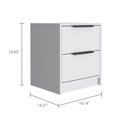 thumbnail image 5 of BESTCOSTY Manufactured Wood 2-Drawer Nightstand White, 5 of 5