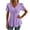 Purple-03, variant on Mittory Women Plus Size Summer Shirt V Neck Eyelet Breathable Blouse Tulip Hem Short Sleeve Going Out Fitted Outfits