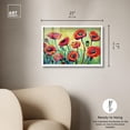 thumbnail image 5 of Red Poppy Field I Shadowbox Print Nature Wall Decor by Art Remedy, White Frame, 24 x 16, 5 of 7